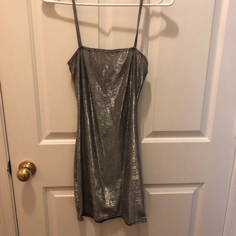 Silver Glittery Dress Bodycon